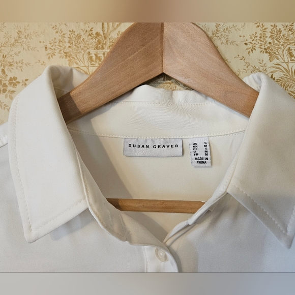 NWOT Suzanne Graver oversized  blouse,size small,cream color - Picture 3 of 10